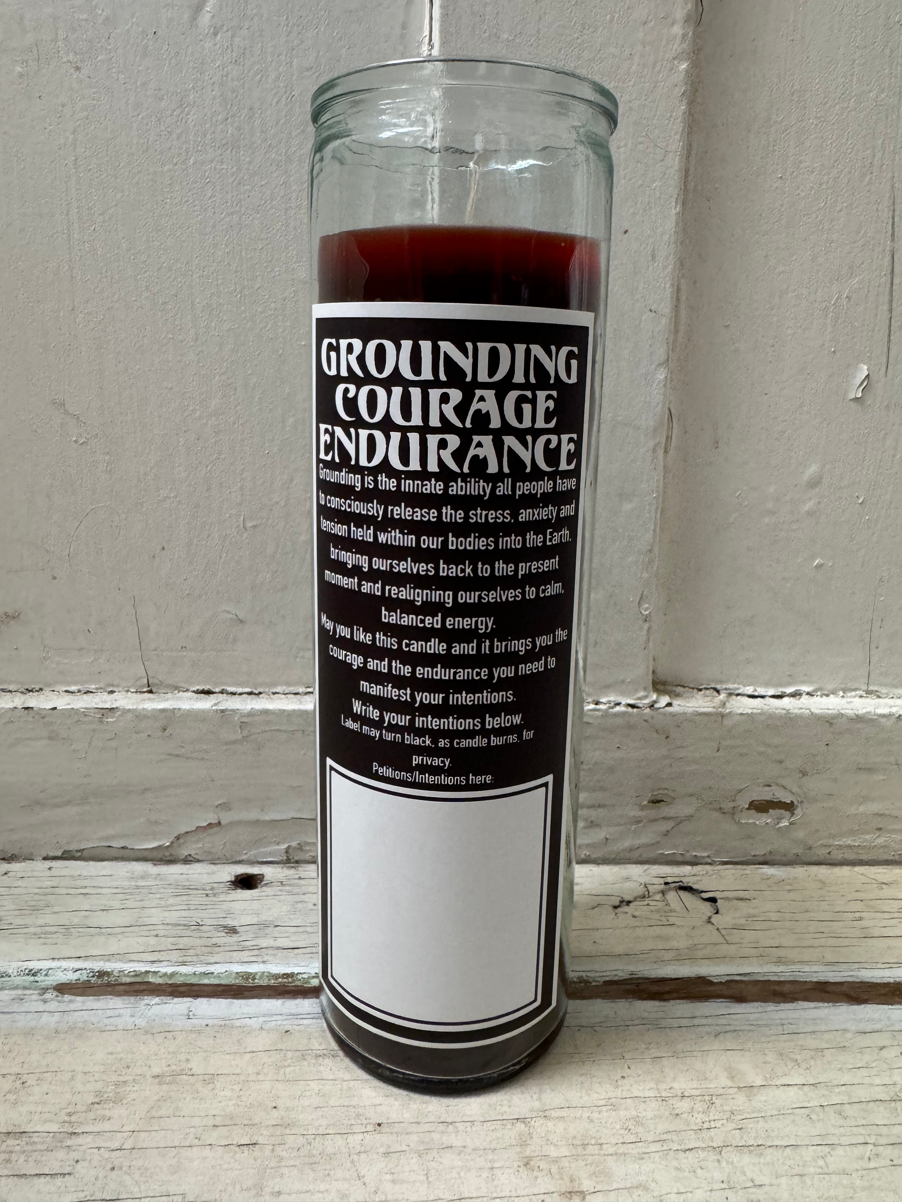 Grounding, courage, endurance Candle