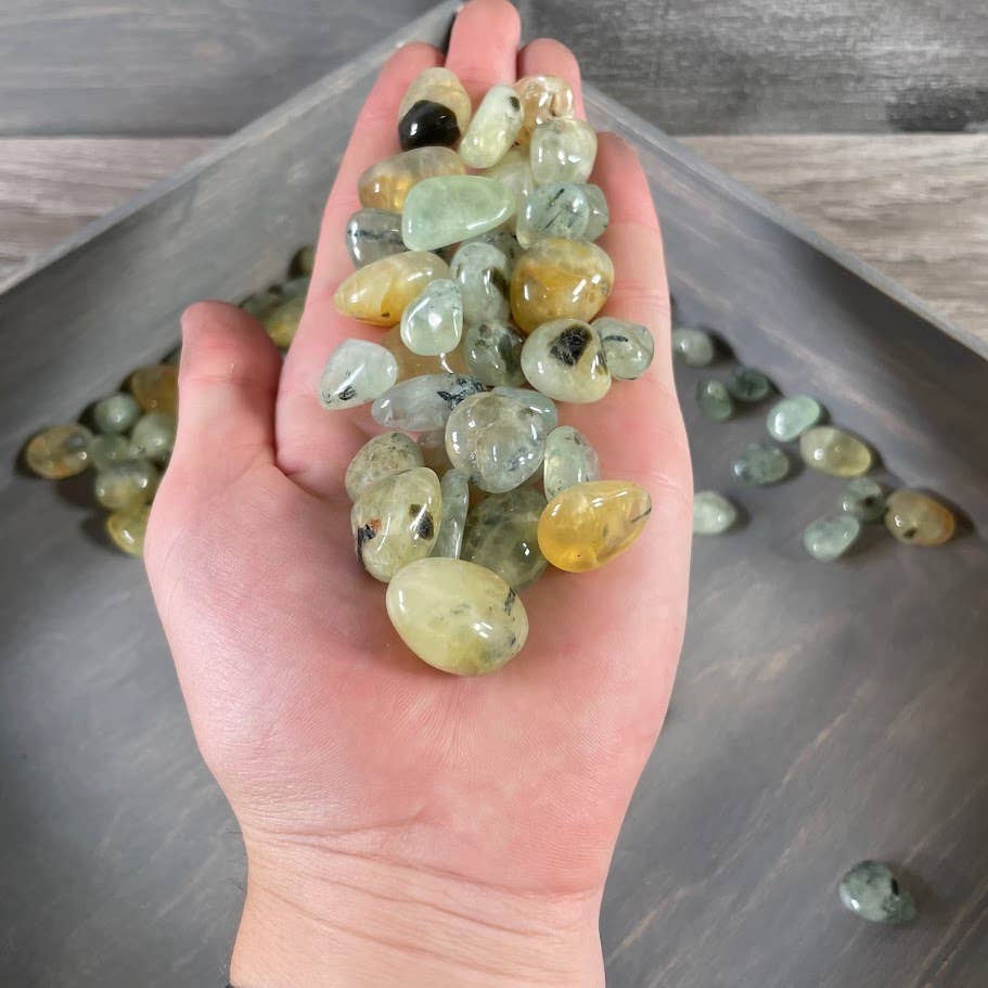 Tumbled Prehnite Golden