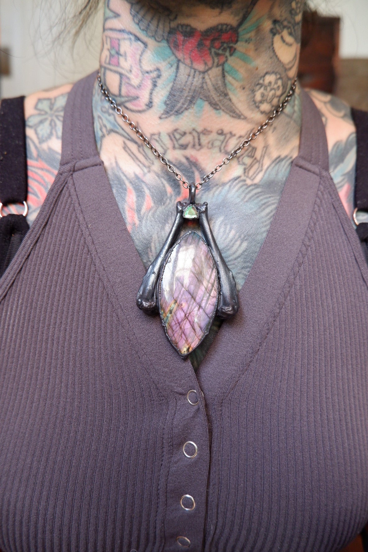 Purple Labradorite Pendant