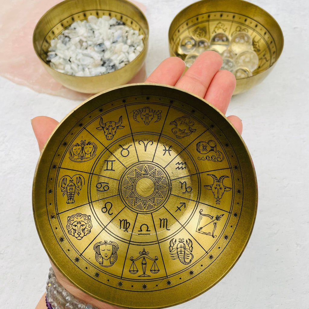 Zodiac Offering Bowl Brass