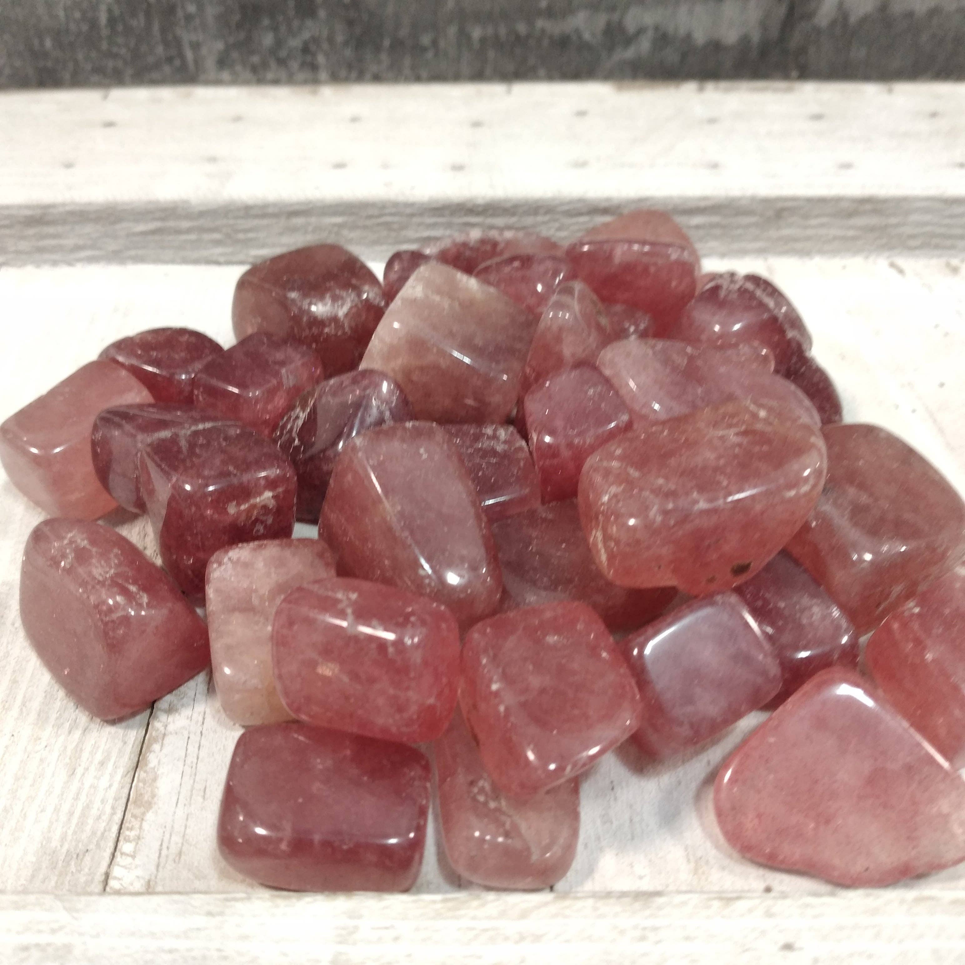 Tumbled Strawberry Quartz