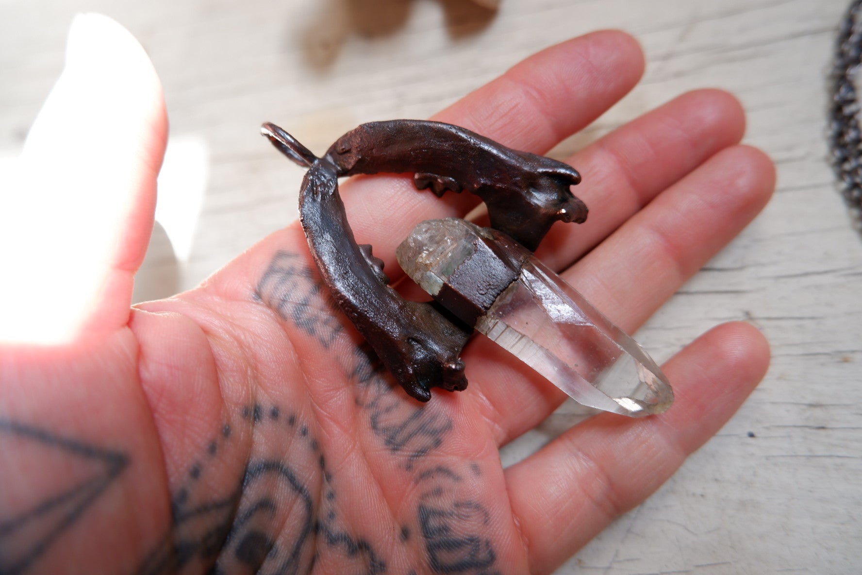 Skunk Jaw Pendant