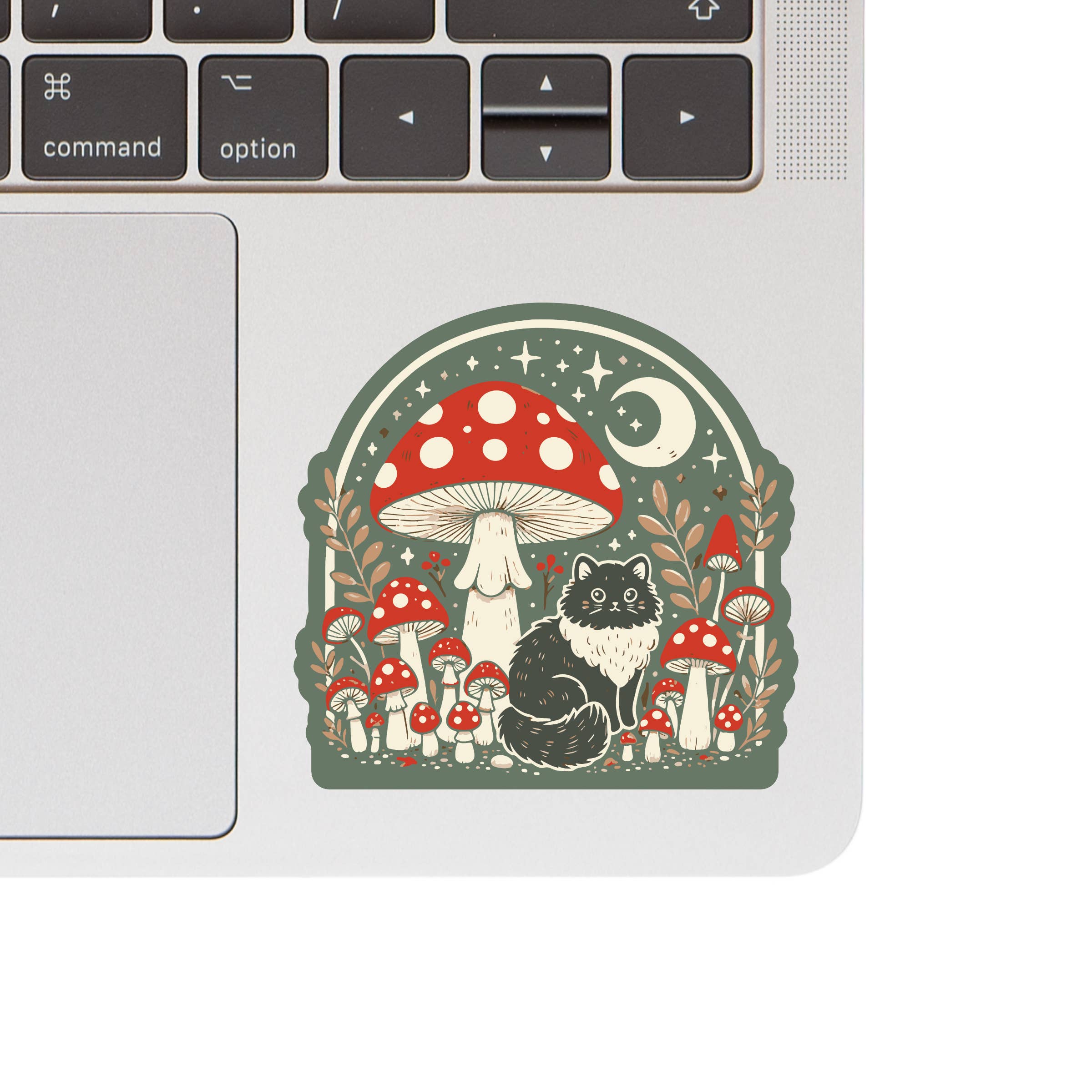 Moon Mushroom Kitty Cat High Quality Vinyl Sticker