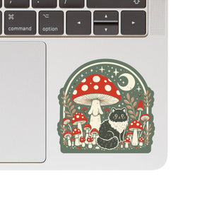 Moon Mushroom Kitty Cat High Quality Vinyl Sticker