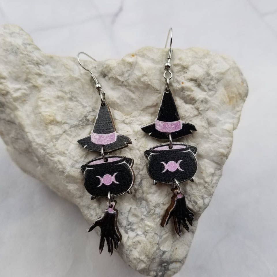 Goth Witch Poison Earrings - Halloween