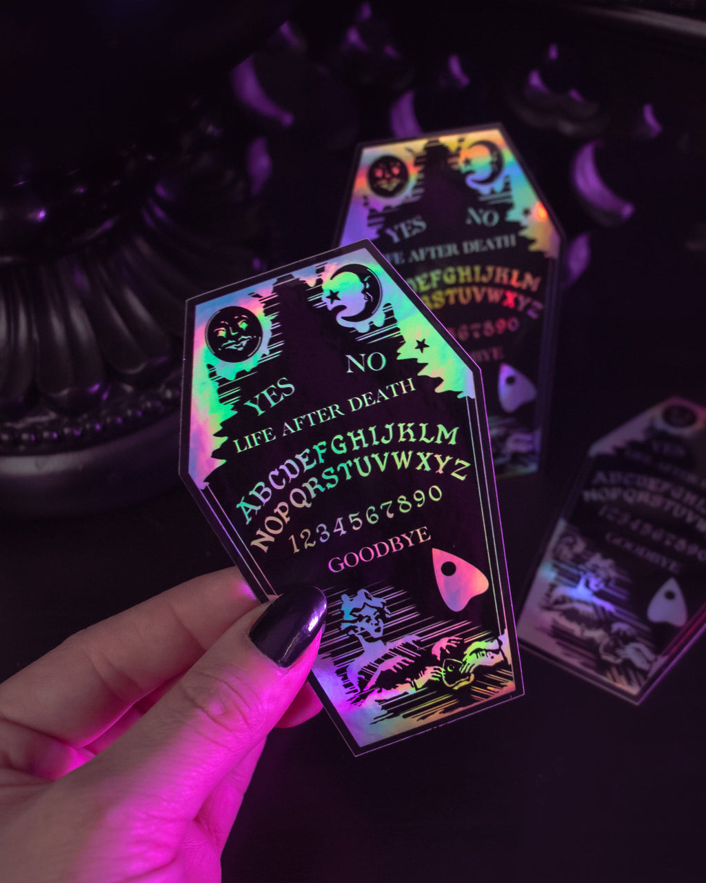 Coffin Ouija Sticker