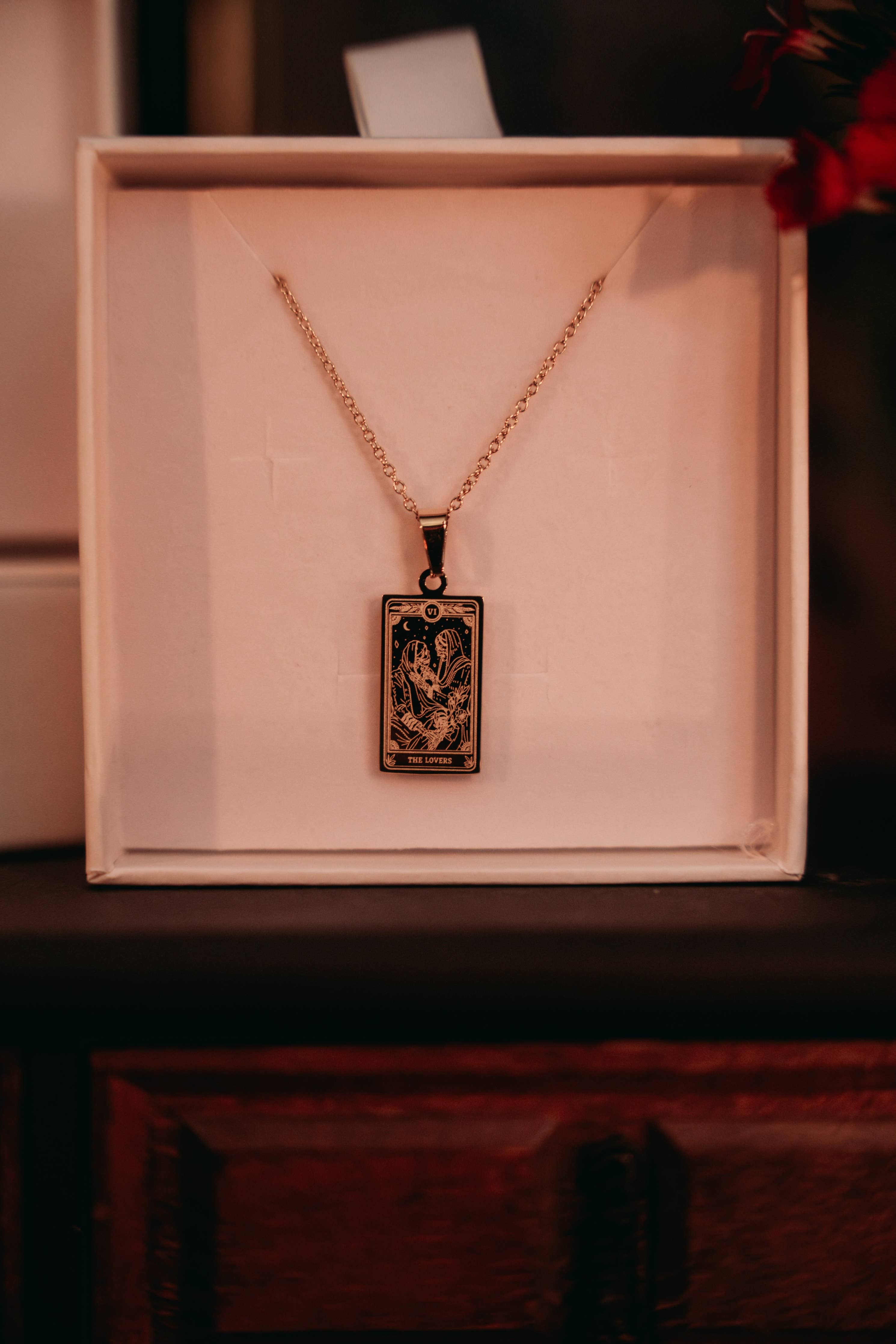 Tarot Card Necklace - The Lovers