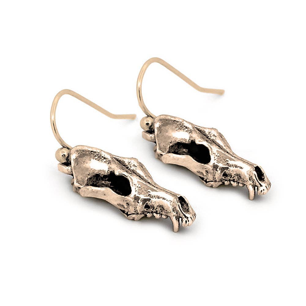 Coyote Earrings: Sterling Silver