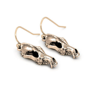 Coyote Earrings: Sterling Silver