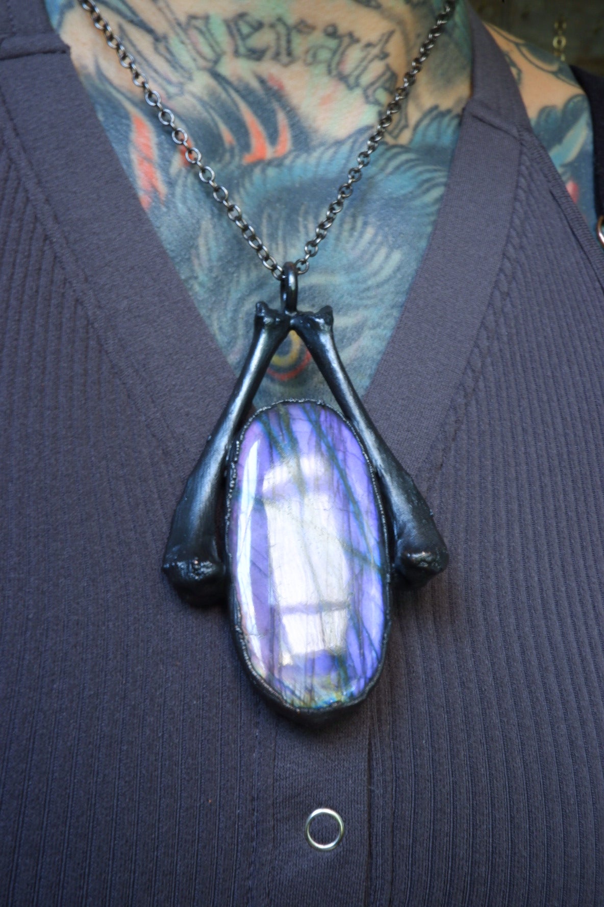 Purple Labradorite Pendant