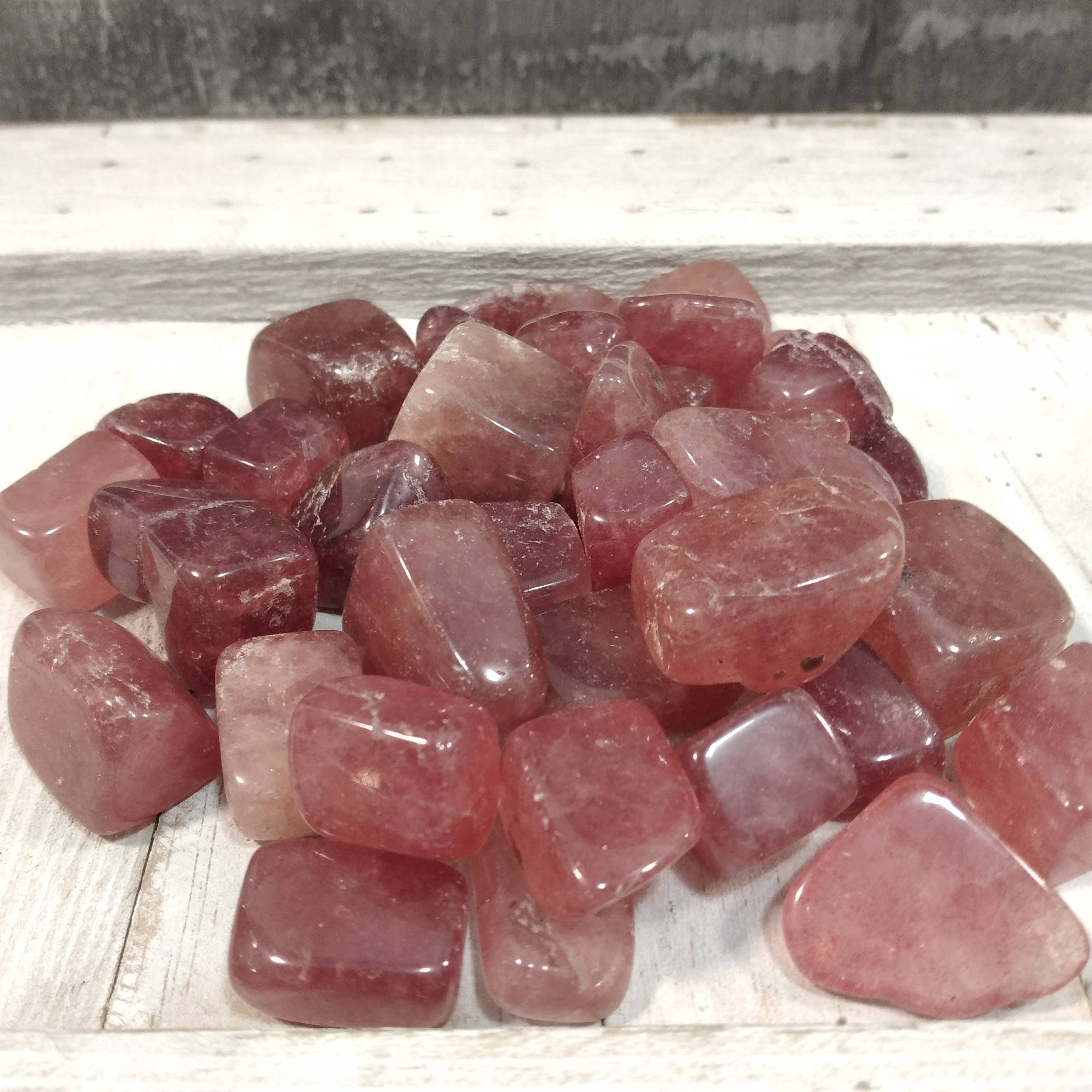 Tumbled Strawberry Quartz