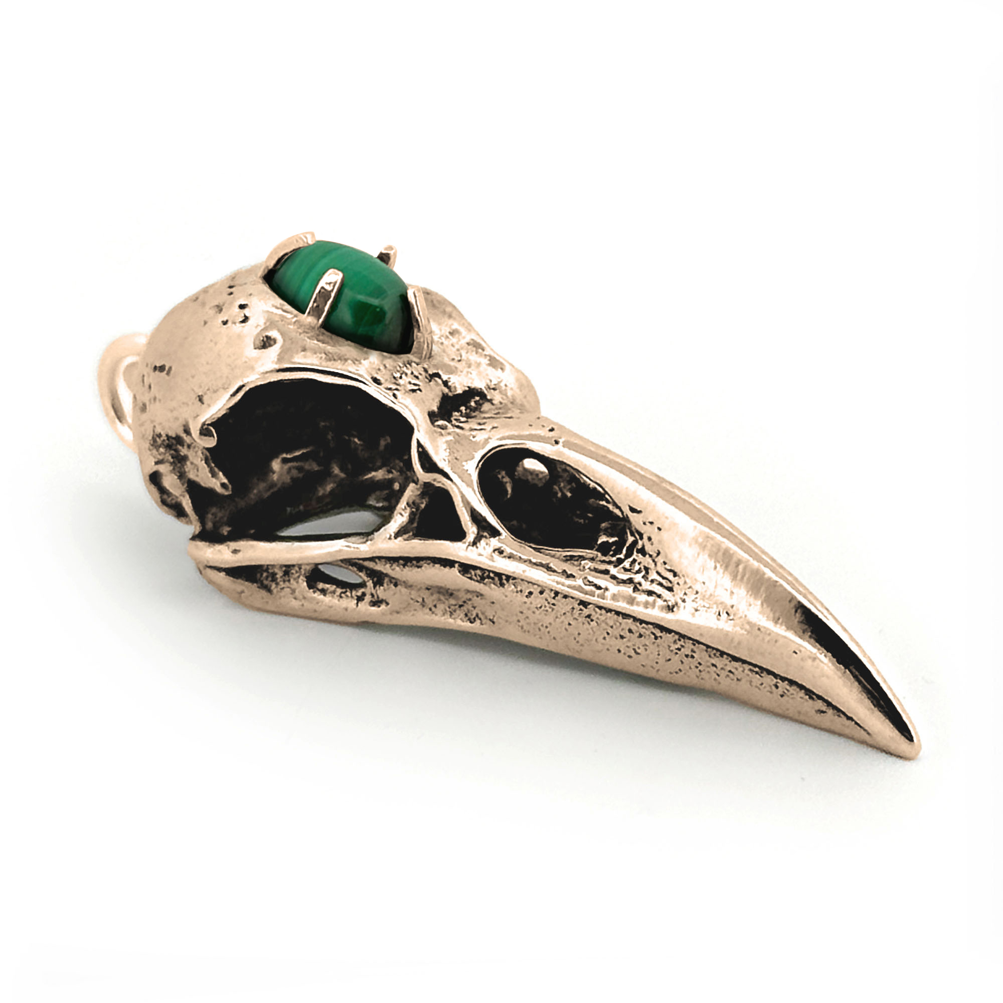 Gemstone Raven: None / Red Garnet / White Bronze