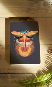 Cosmic Moth Layflat Journal Notebook: Lined / Classic