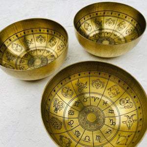 Zodiac Offering Bowl Brass