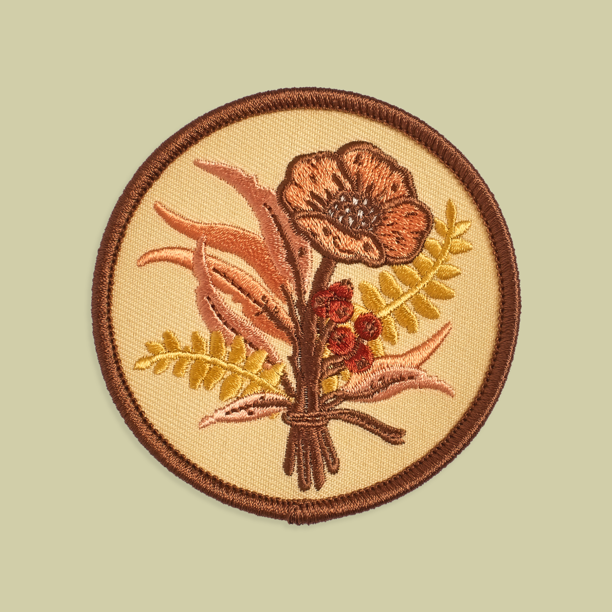 Floral Embroidered Patch, Iron on Patch