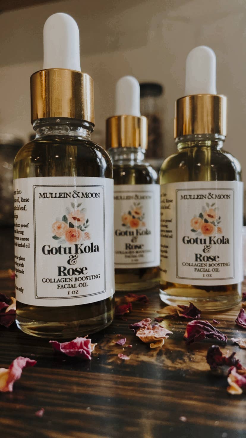 Gotu Kola & Rose collagen supporting herbal facial oil