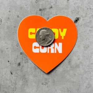 Candy corn Heart Sticker