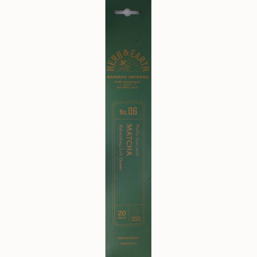 Herb & Earth Incense 20 Sticks - Matcha