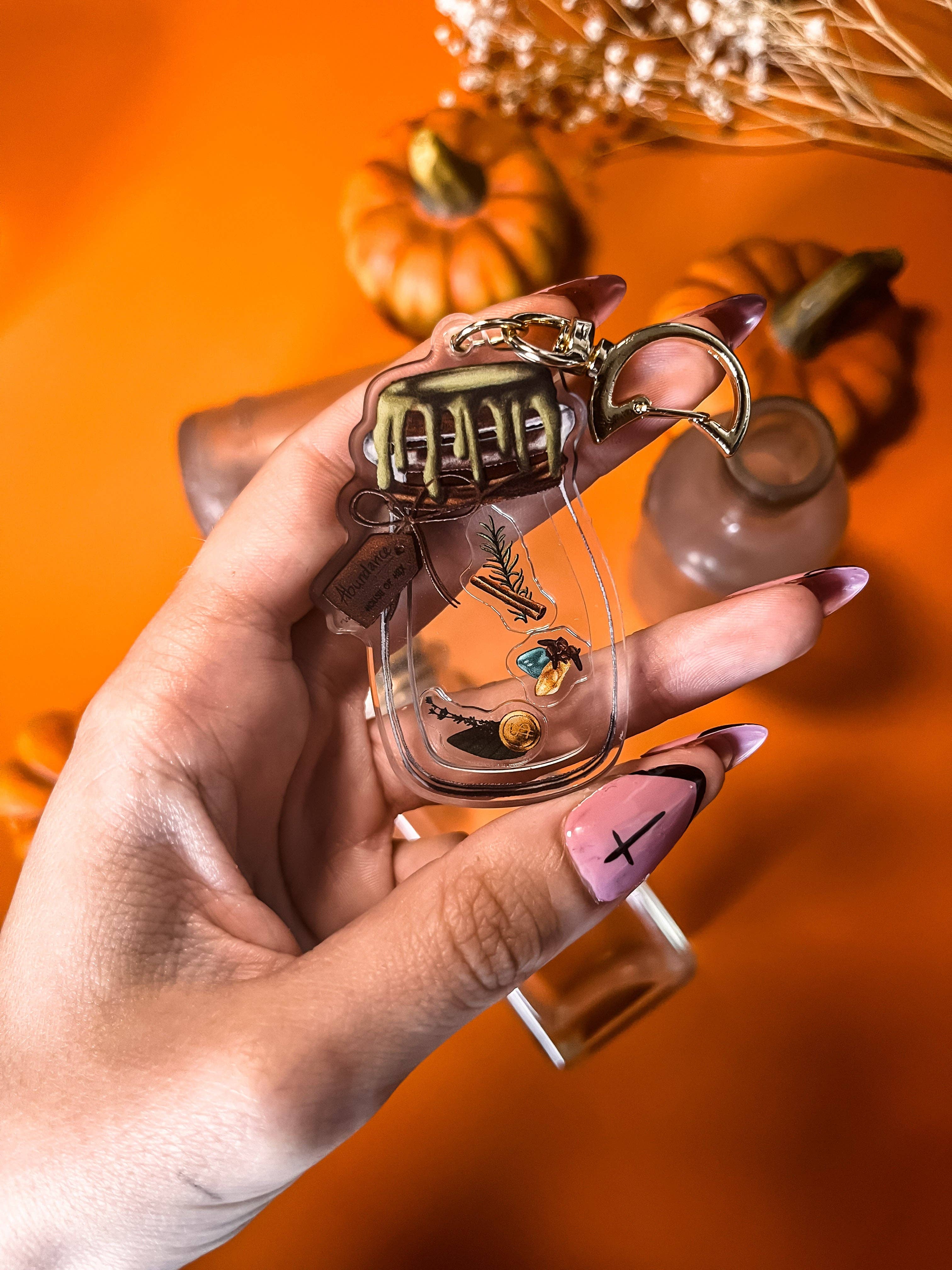 Abundance Jar Shaker Keychain