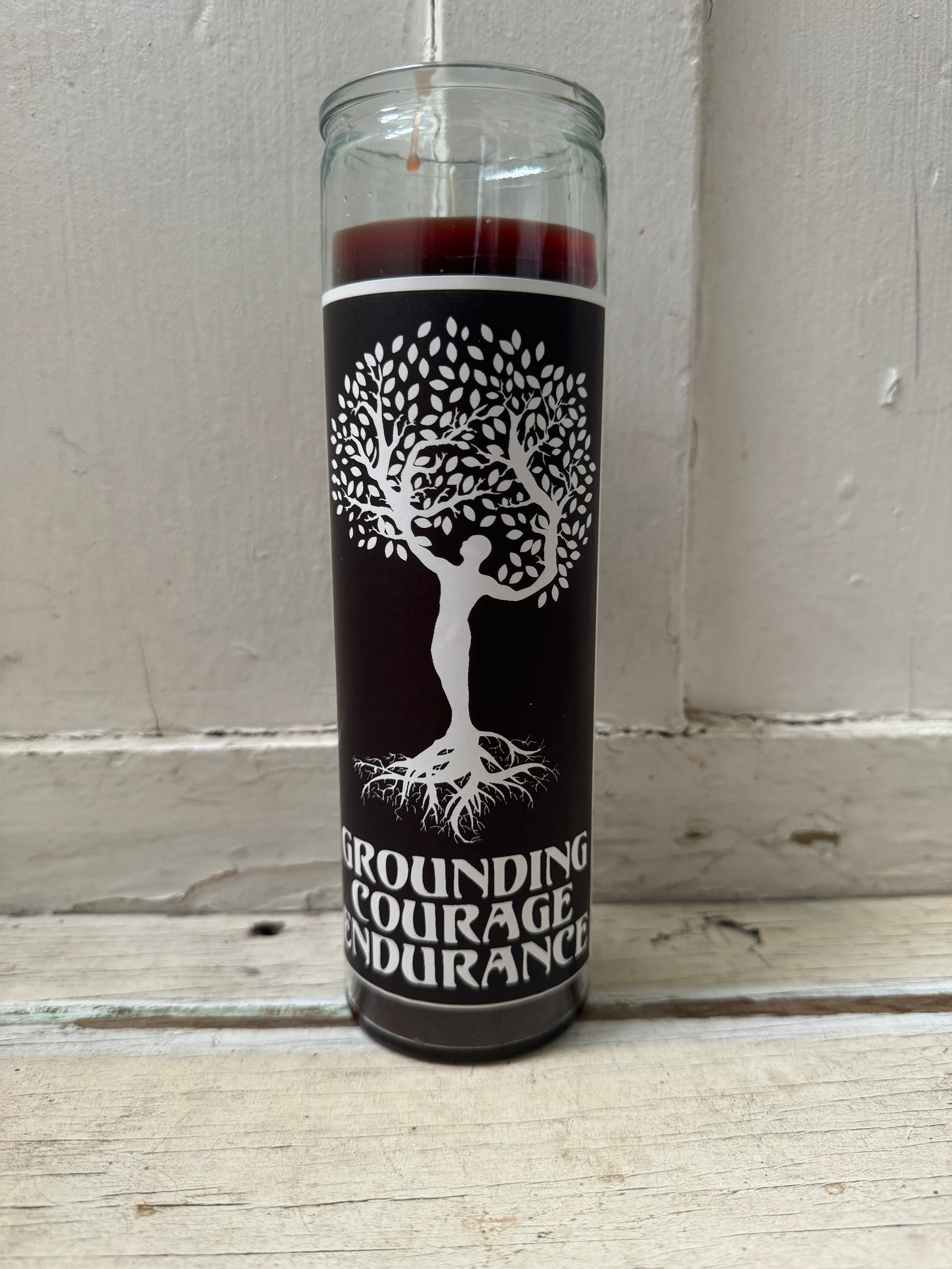 Grounding, courage, endurance Candle