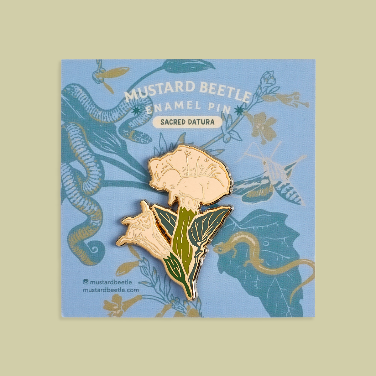 Enamel Pin: Datura 1.25"
