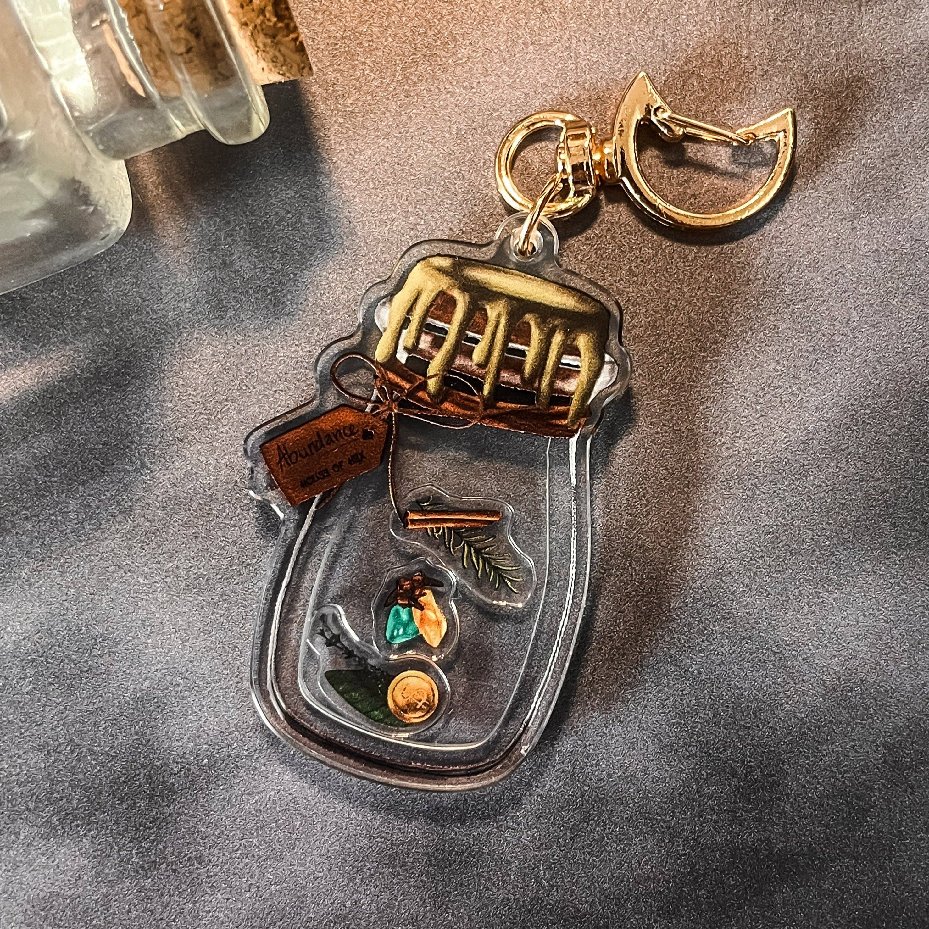 Abundance Jar Shaker Keychain