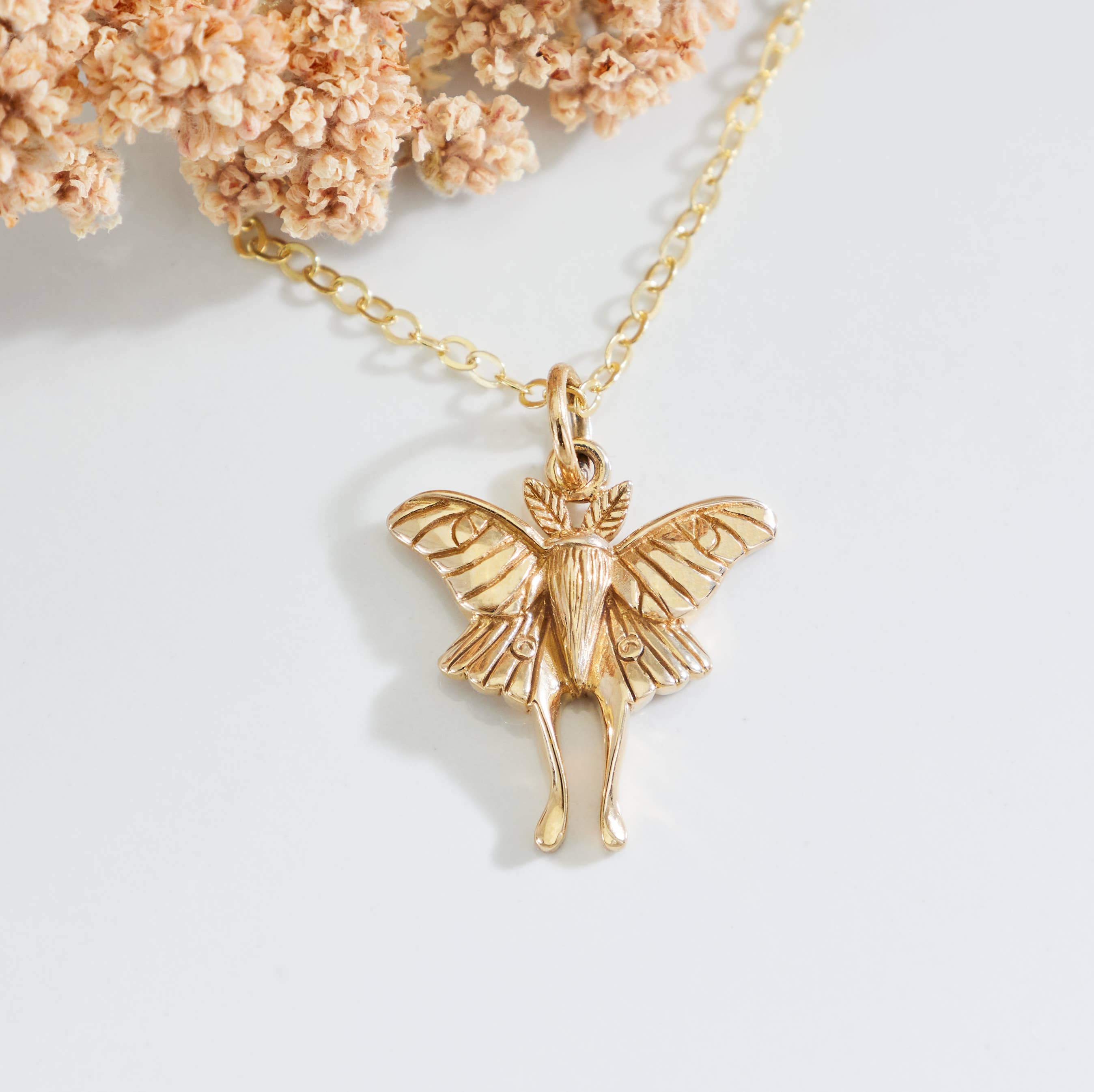 Sterling Silver Luna Moth Necklace