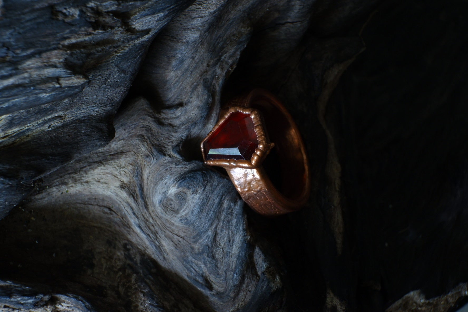 Garnet Ring -Size 6.5