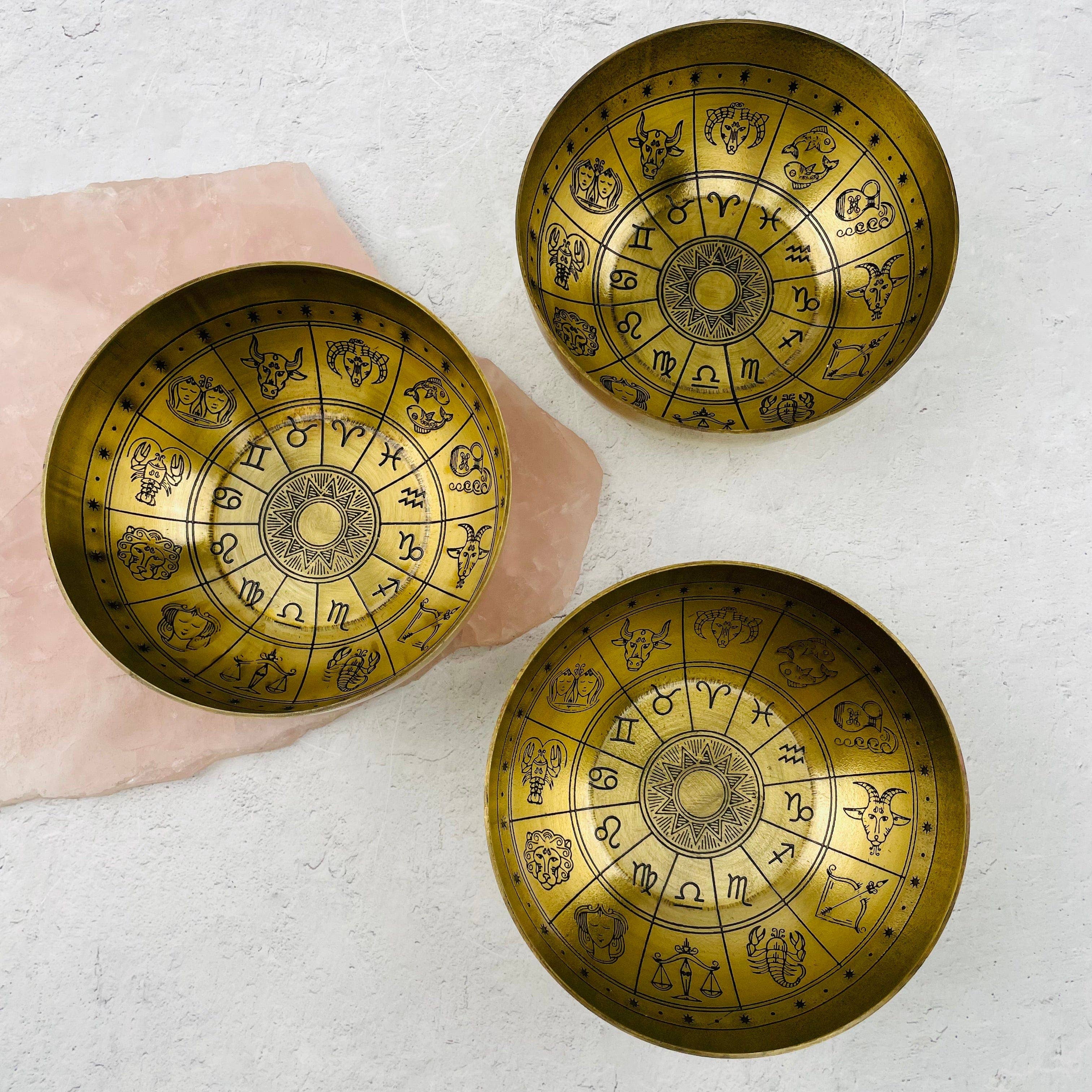 Zodiac Offering Bowl Brass