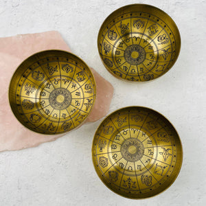 Zodiac Offering Bowl Brass