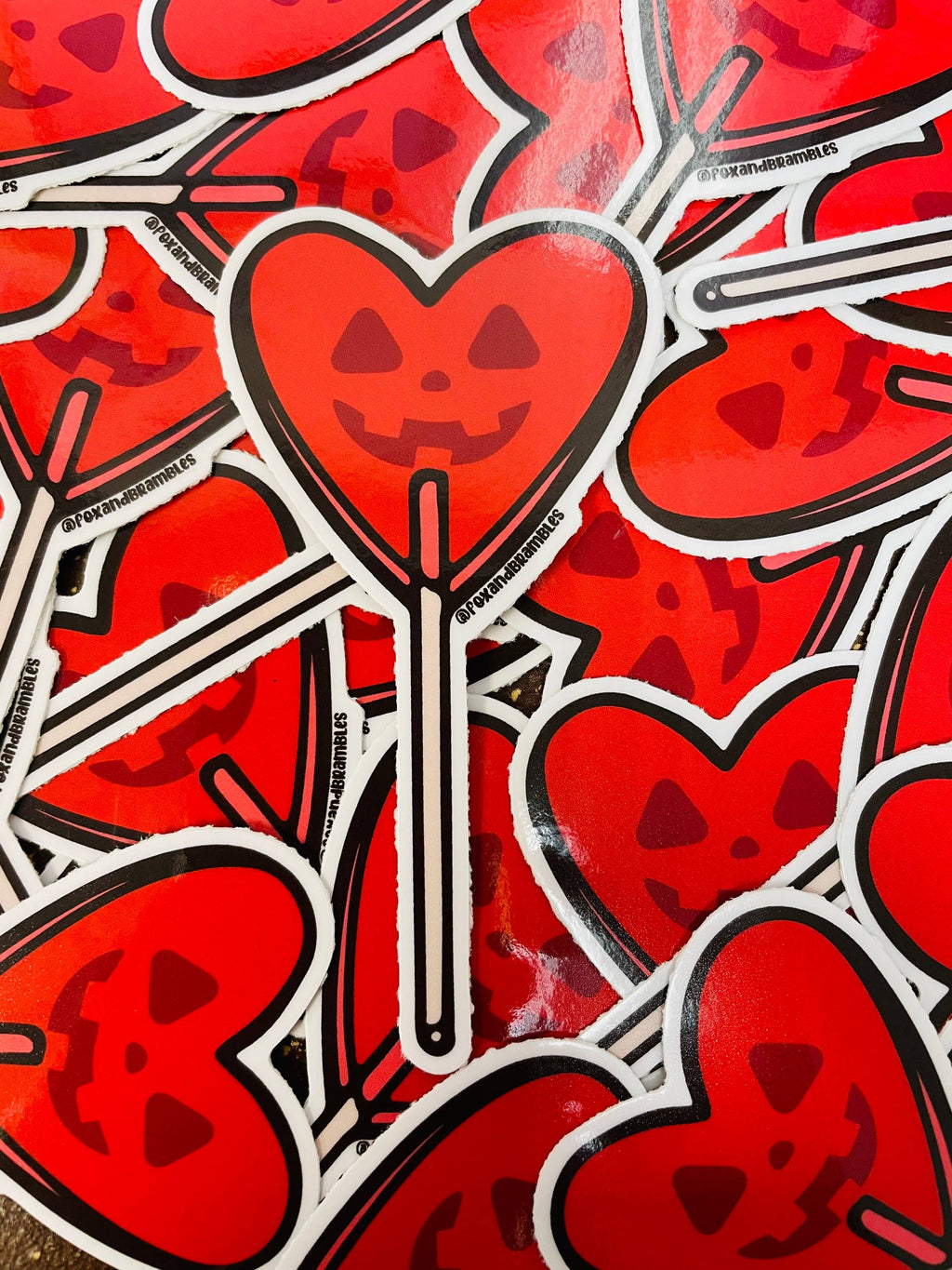 Lollipop Hearts Halloween Sticker