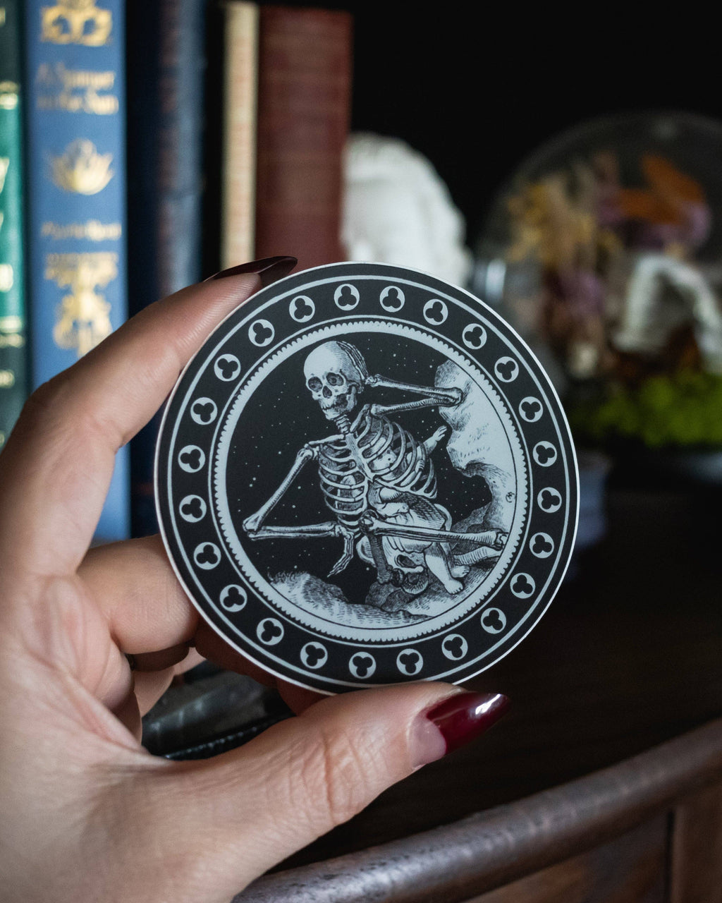 Circle Skeleton Sticker - 3"