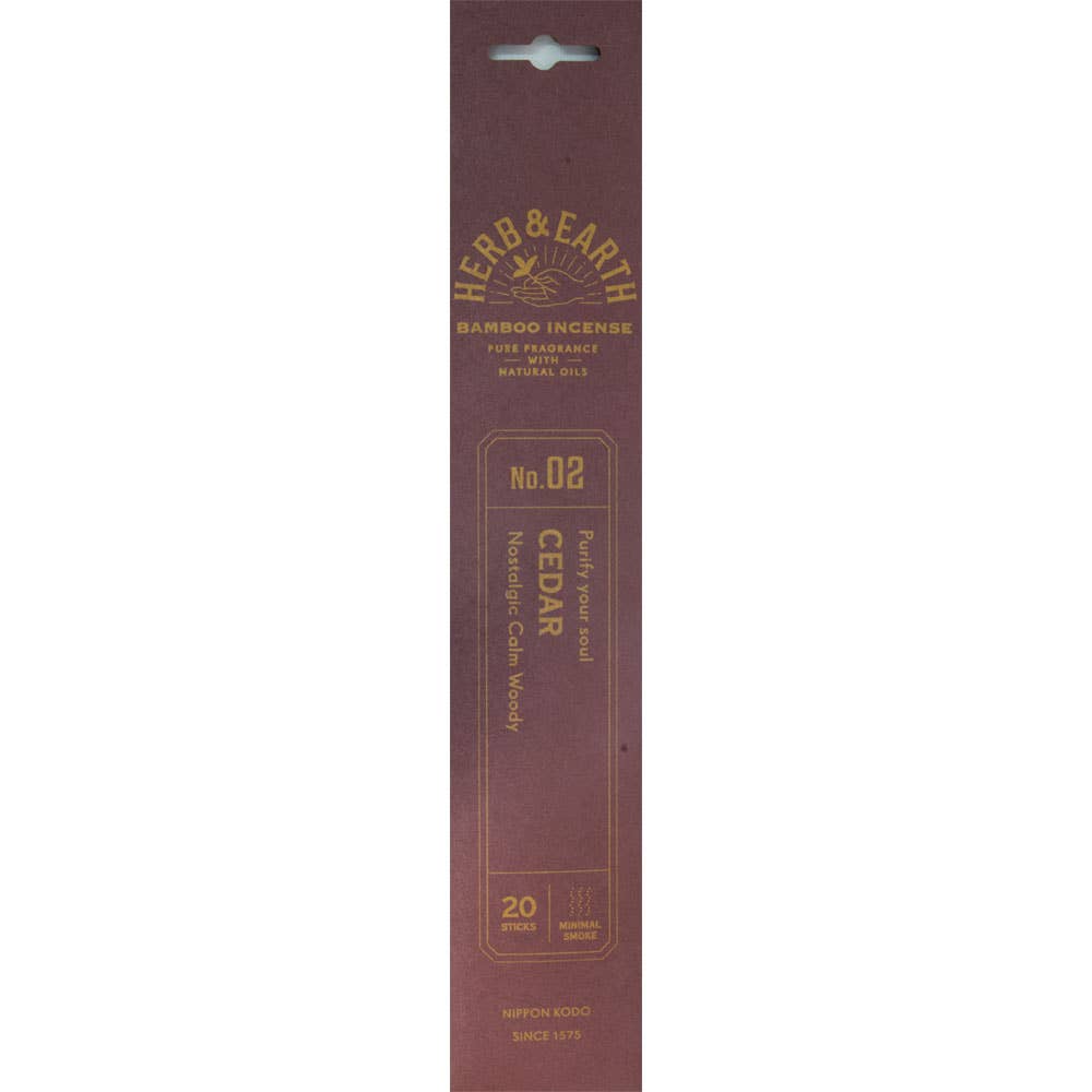 Herb & Earth Incense 20 Sticks - Cedar