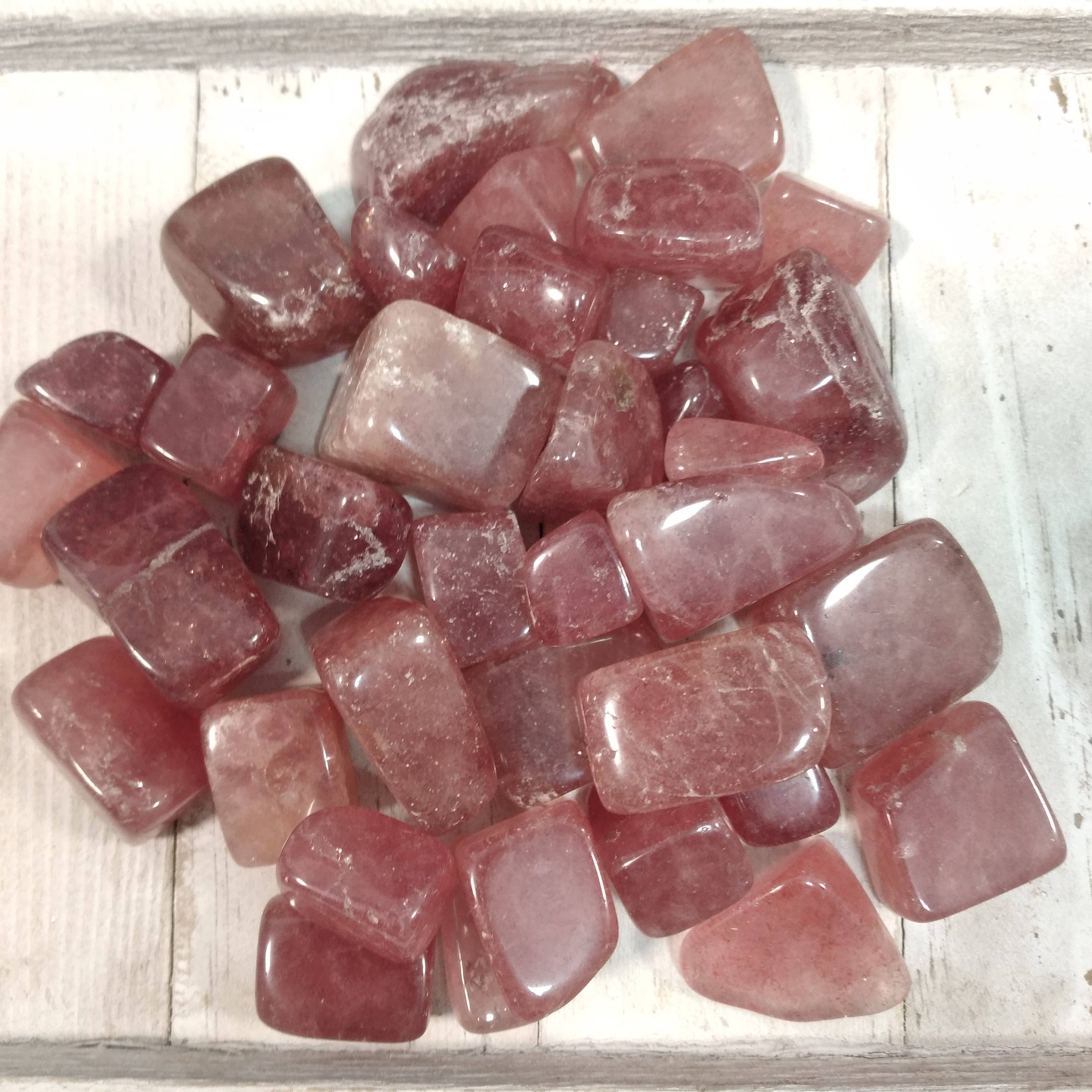 Tumbled Strawberry Quartz