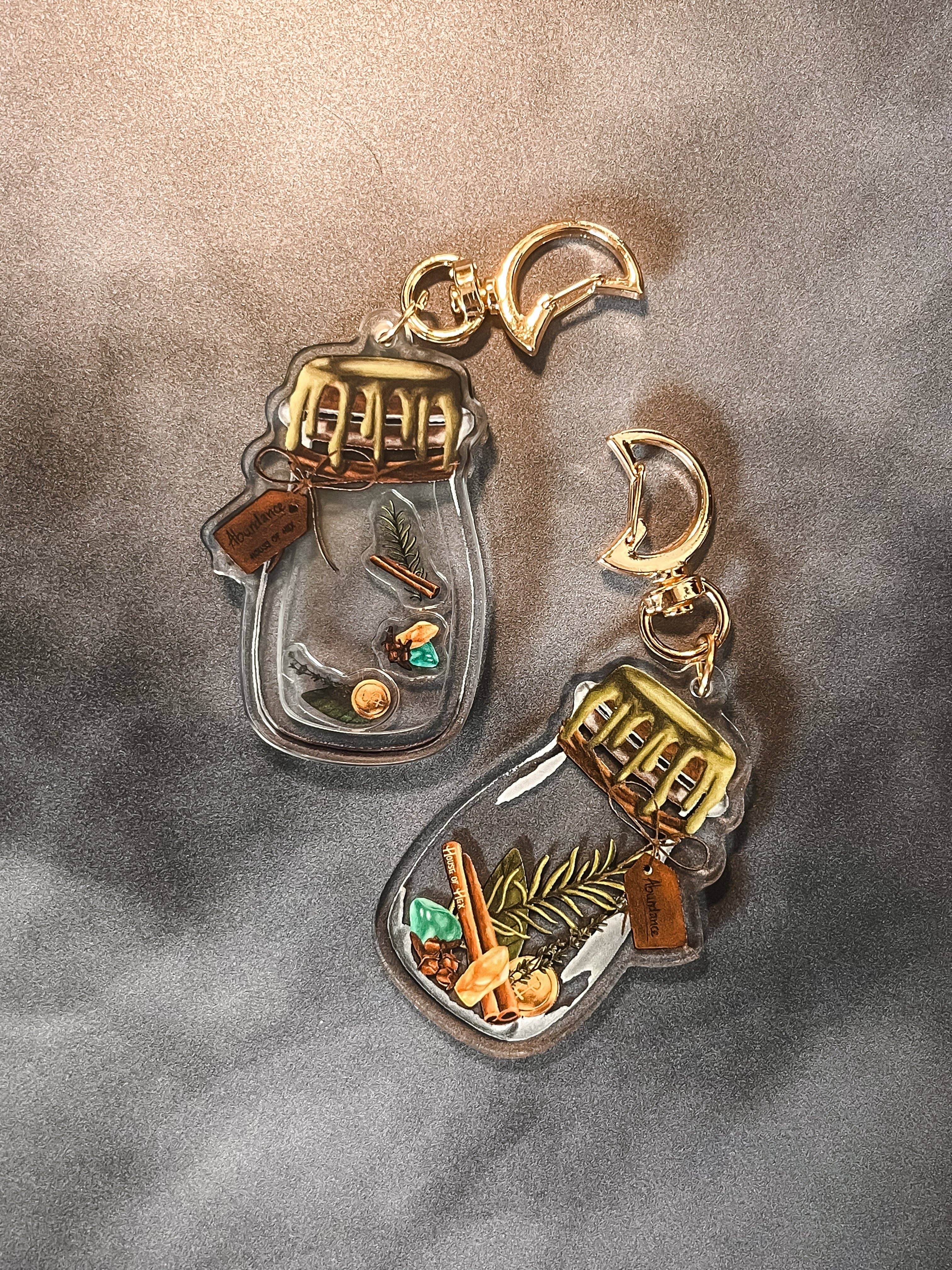 Abundance Jar Shaker Keychain