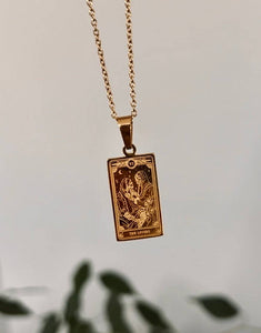 Tarot Card Necklace - The Lovers