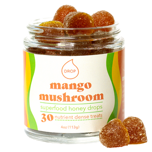 Mango Mushroom | Mushroom Honey Gummy | Immune & Pain Relief: 5 Count Pouch (Grab & Go Sample)