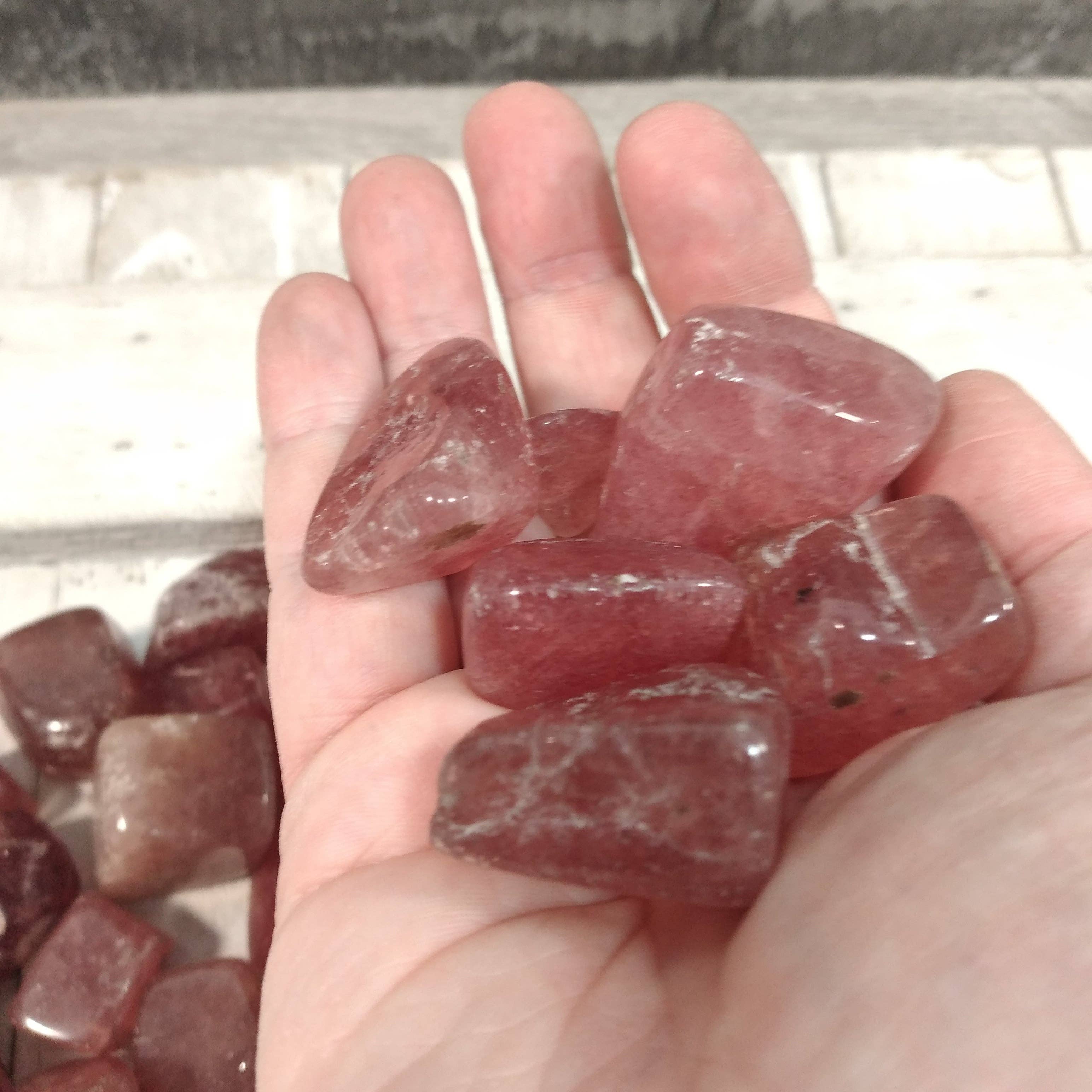 Tumbled Strawberry Quartz