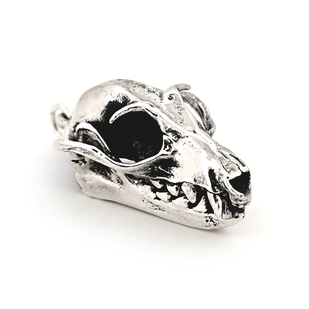 Greater Flying Fox Bat: None / Sterling Silver