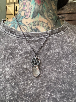 Ambofile Quartz Pentacle Pendant