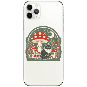 Moon Mushroom Kitty Cat High Quality Vinyl Sticker