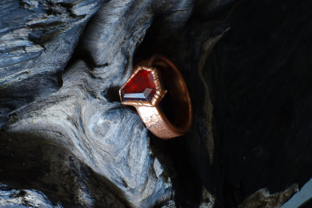 Garnet Ring -Size 6.5
