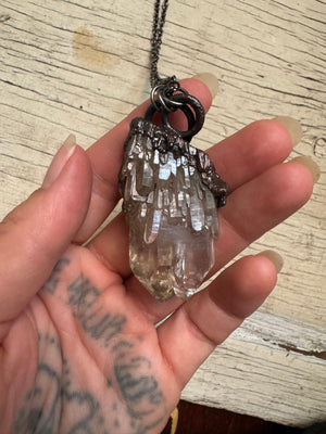 Natural Citrine Candle Quartz Pendant