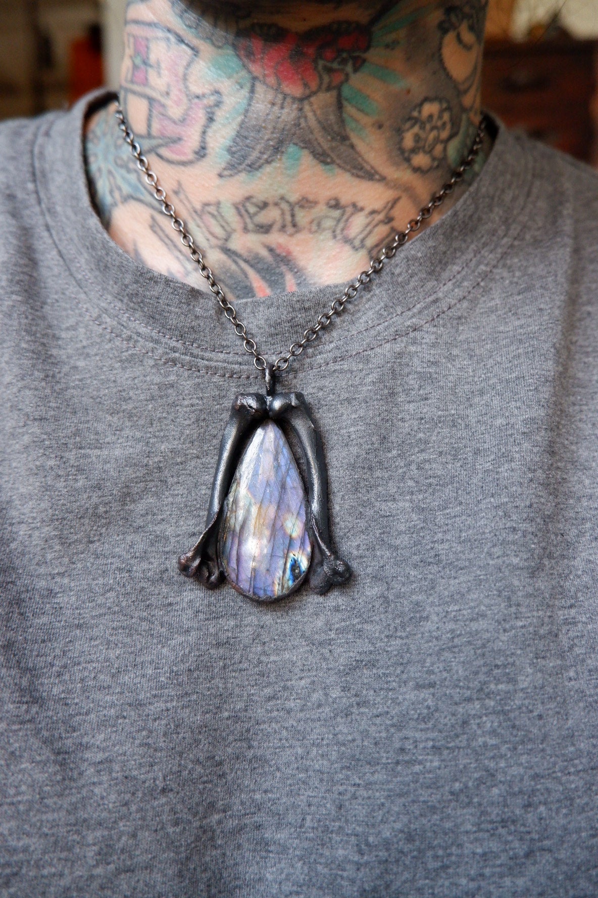 Purple Labradorite Pendant