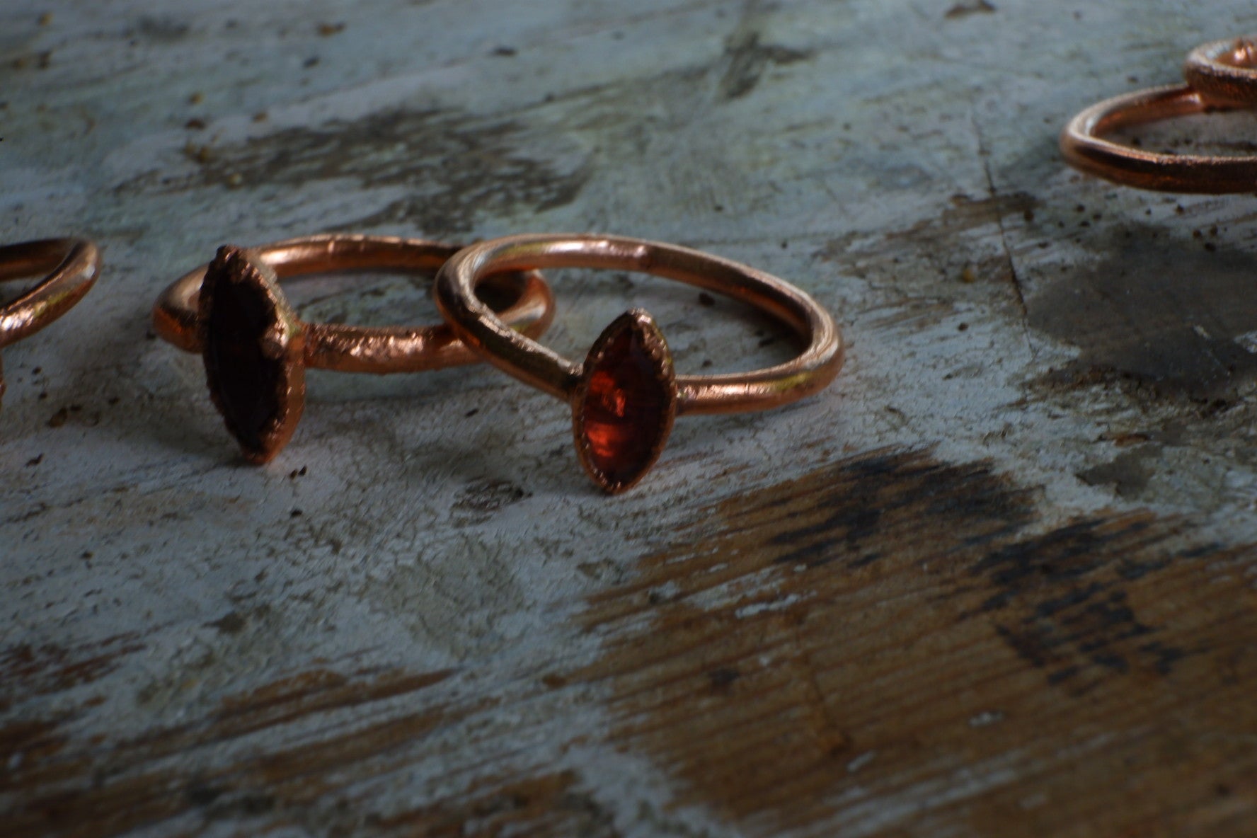 GARNET MARQUIS RING Faceted