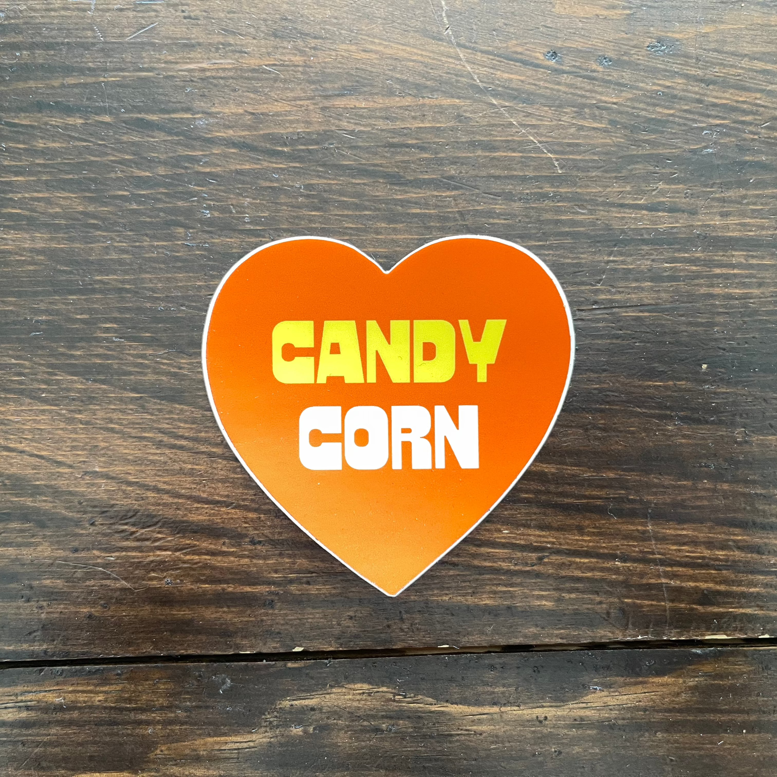 Candy corn Heart Sticker