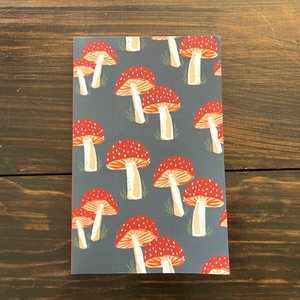 Navy Mushrooms Layflat Journal Notebook