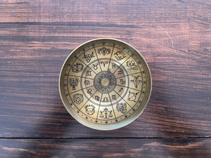 Zodiac Offering Bowl Brass