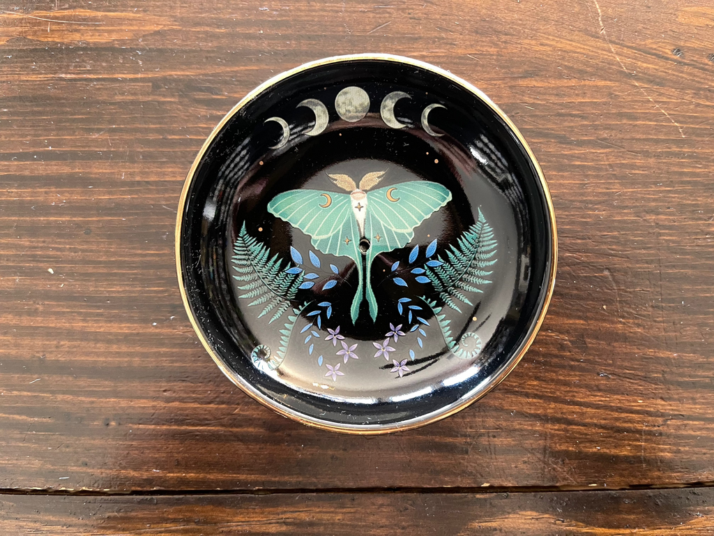 Luna Moth Ceramic Incense Holder Plate