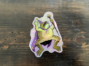 Toad Wizard - Holographic Sticker